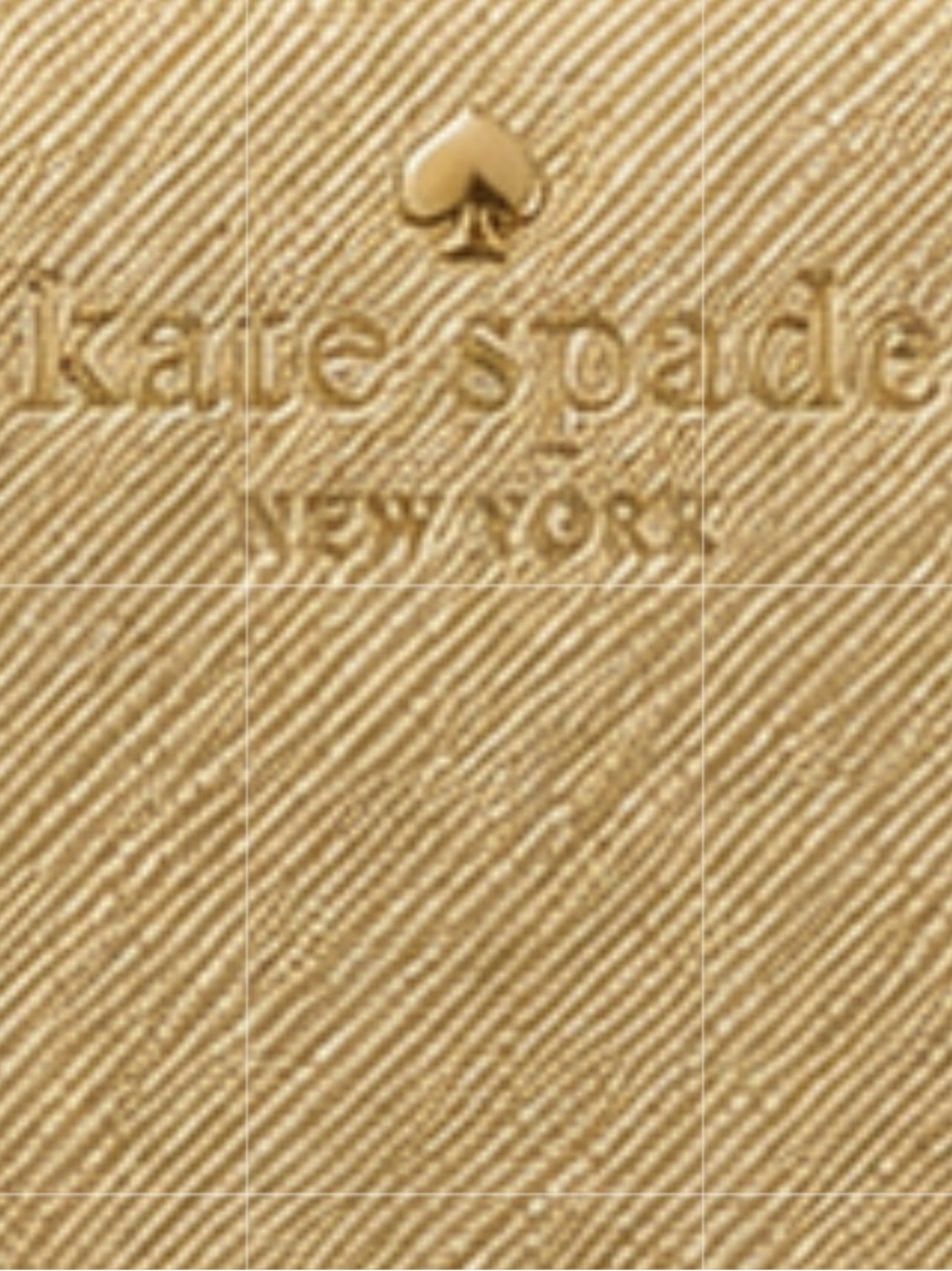 Kate Spade Gold Metallic Saffiano Leather Zip Around Wallet Wristlet - Picture 6 of 6